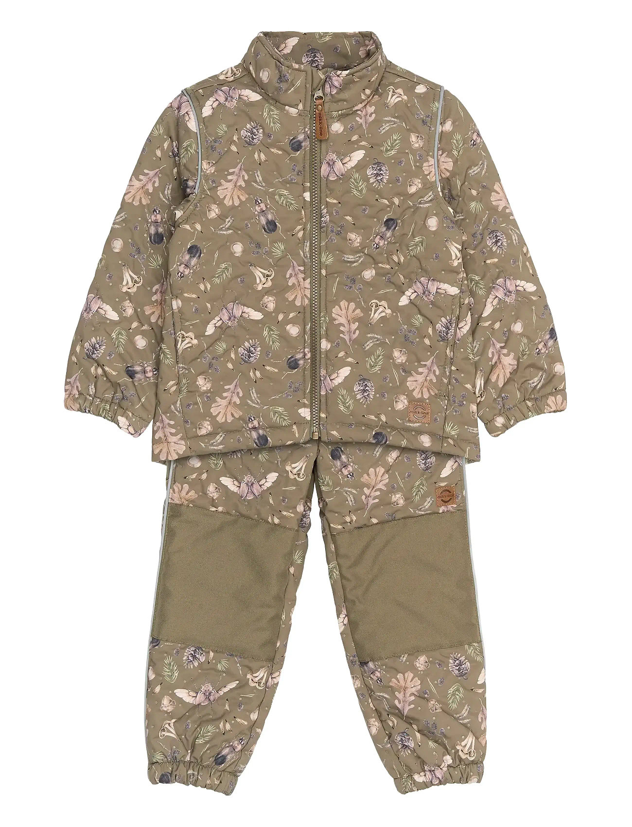 mikk-line Thermal+ Set Aop, 80, Green, Termo-Yttertøj > Termo-Sæt, Børn