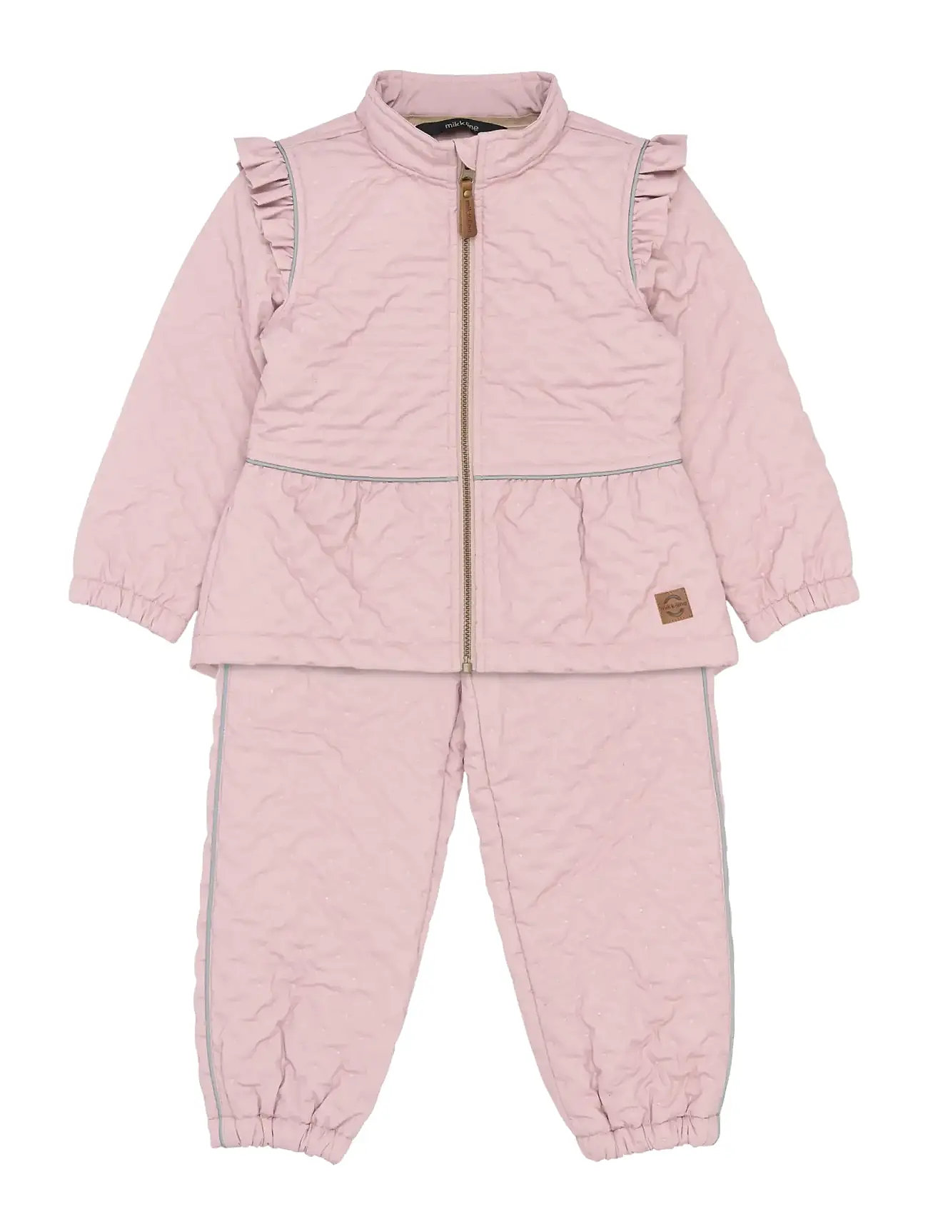 mikk-line Thermal+ Frill Set, 140, Pink, Termo-Yttertøj > Termo-Sæt, Børn