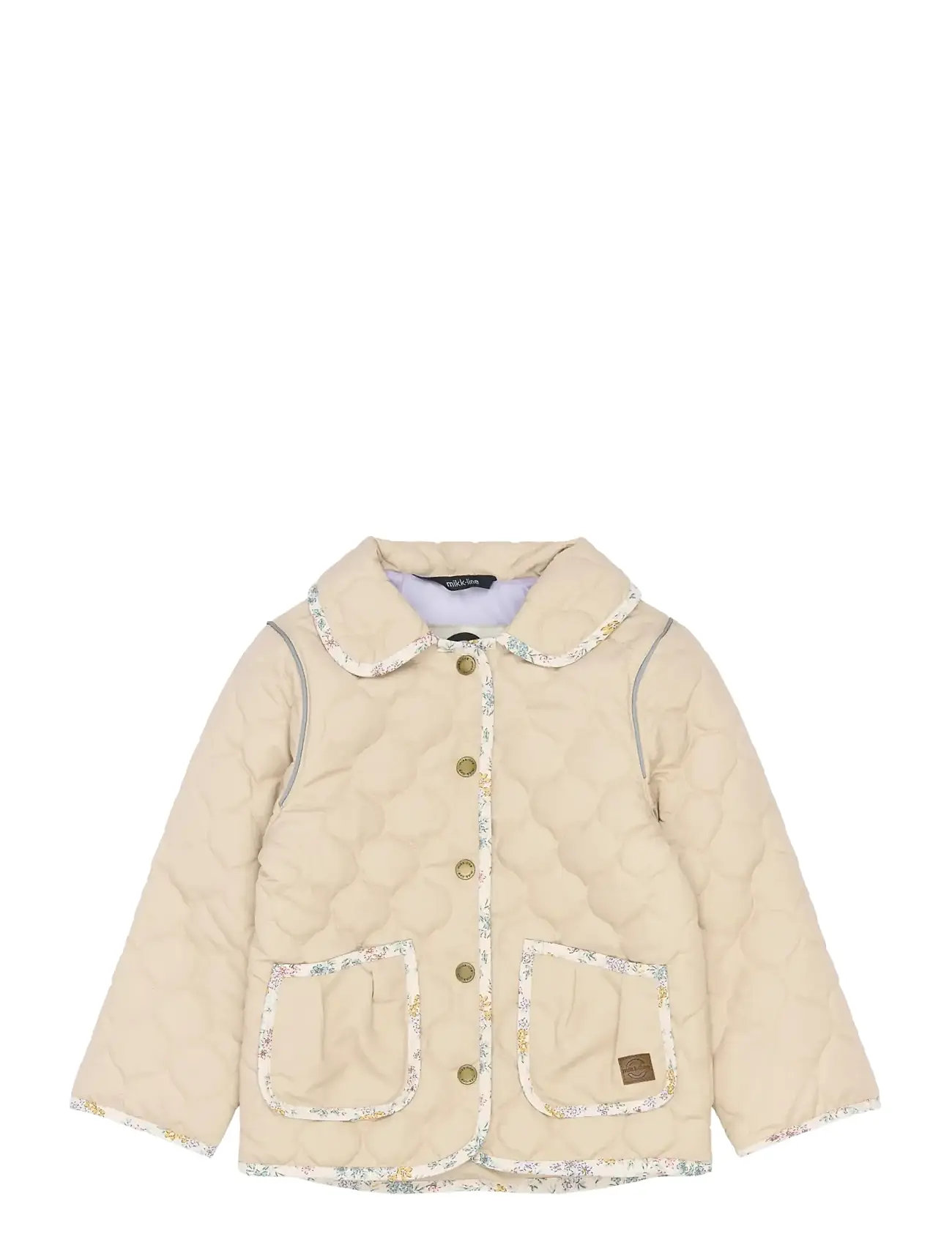 mikk-line Quilted Jacket Collar, 104, Beige, Jakker & Frakker > Quiltede Jakker, Børn