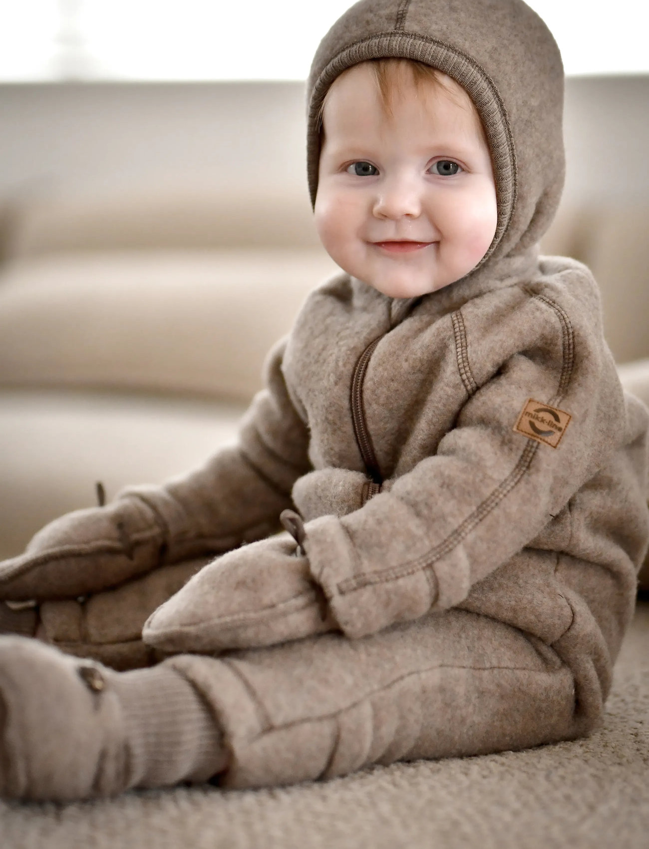 mikk-line Wool Baby Suit Koop Fleece overall van mikk