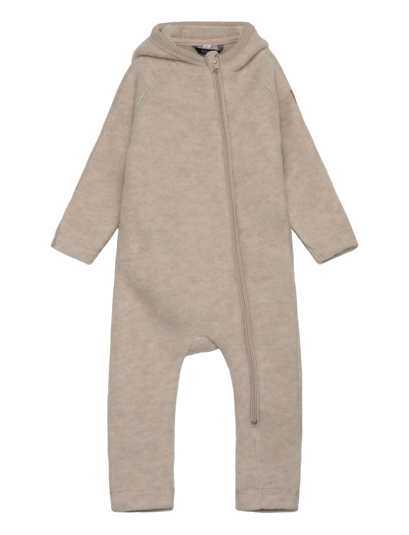 Wool Baby Suit W Ears Beige Mikk-line