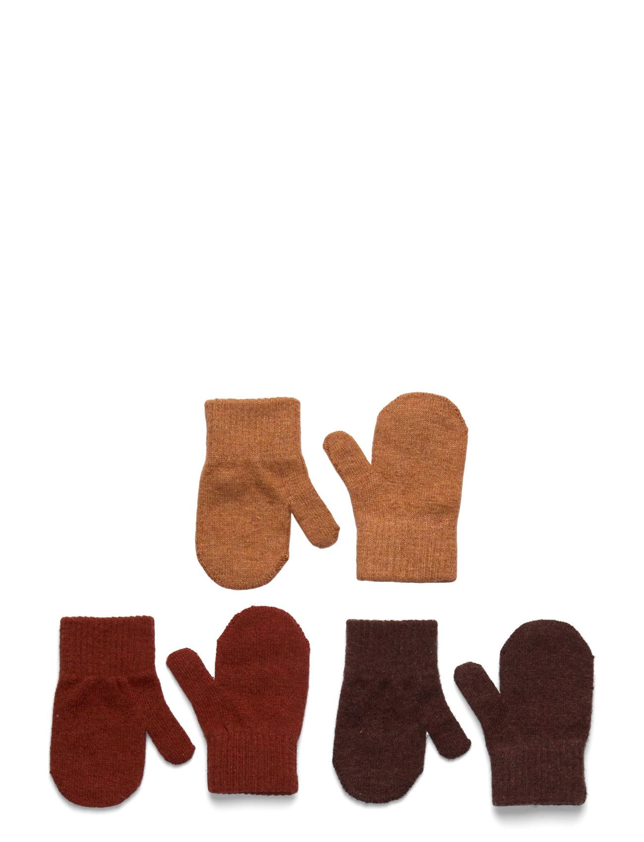 MIKK-LINE Magic Handschuhe 3 Pack Braun - 2-4Y - Kinder