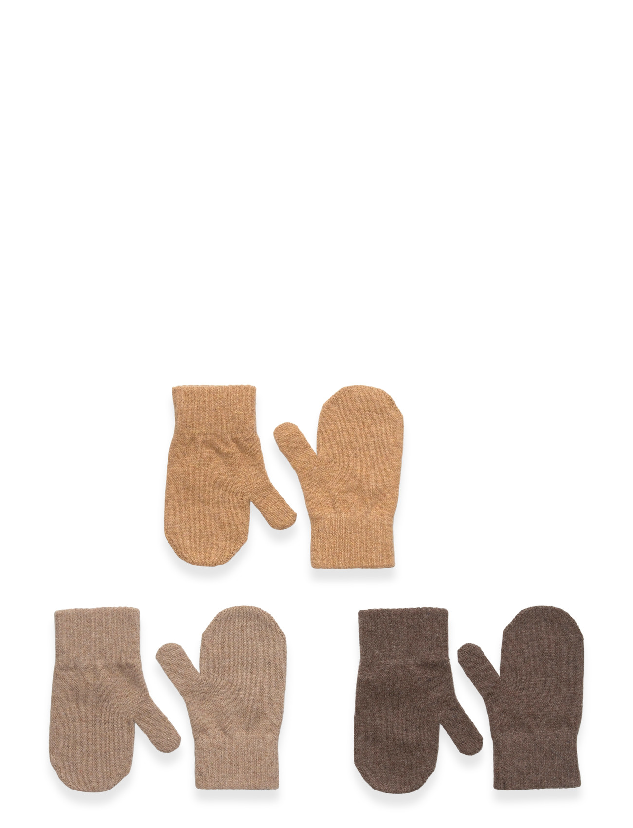 MIKK-LINE Magic Handschuhe 3 Pack Braun - 2-4Y - Kinder
