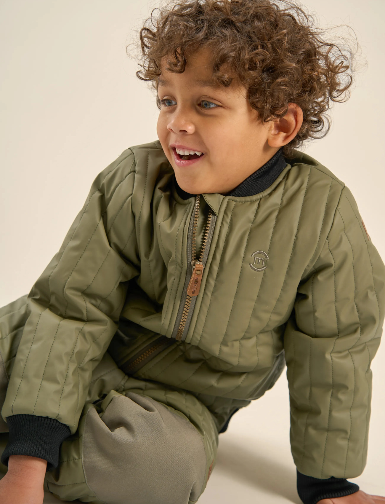 mikk-line Duvet Boys Jacket, 98, Khaki green, Softshells > Softshell-Jakker, Børn