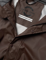 Mikk-Line - PU Rain Set w. Susp/110 - vêtements de pluie doublés - chocolate brown - 8