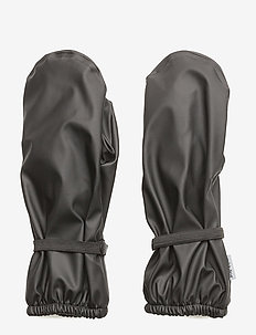 PU Rain Mittens w. Fleece - rain gloves - 190 black