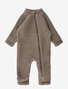 Wool Baby Suit - fleece overall - melange denver