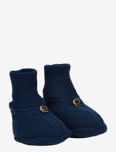 Wool Footies - slippers - blue nights
