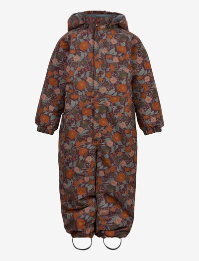 Polyester Junior Suit - Aop Floral - overaller - decadent chocolate