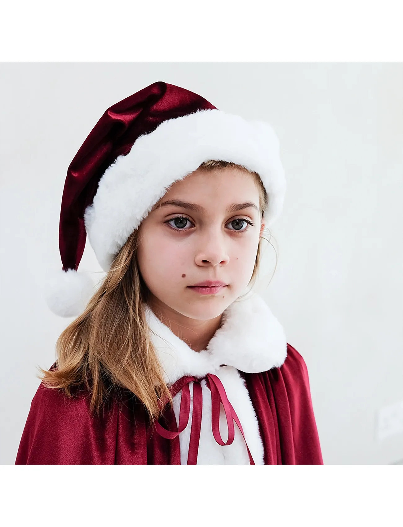 Mimi & Lula Santa Hat - Red, One Size, White, Huer > Beanie, Børn