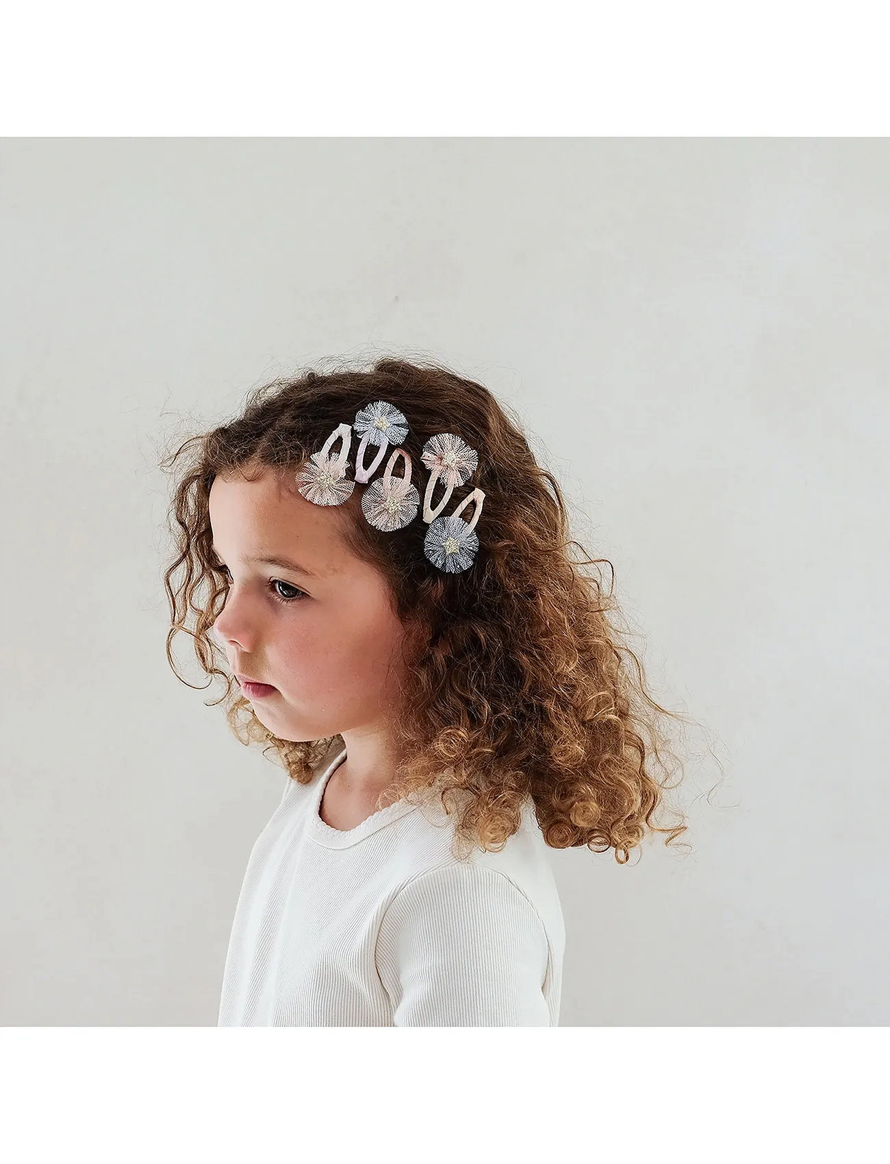 Mimi & Lula 5 Clic Clacs - Mini Tulle Enchanted, One Size, Gold, Hårtilbehør > Hårnåle, Børn