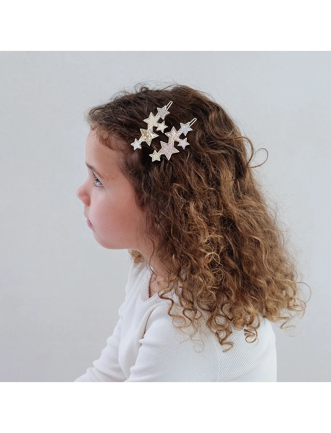 Mimi & Lula 2 Snap Grips - Starry Shimmer, One Size, Gold, Hårtilbehør > Hårnåle, Børn