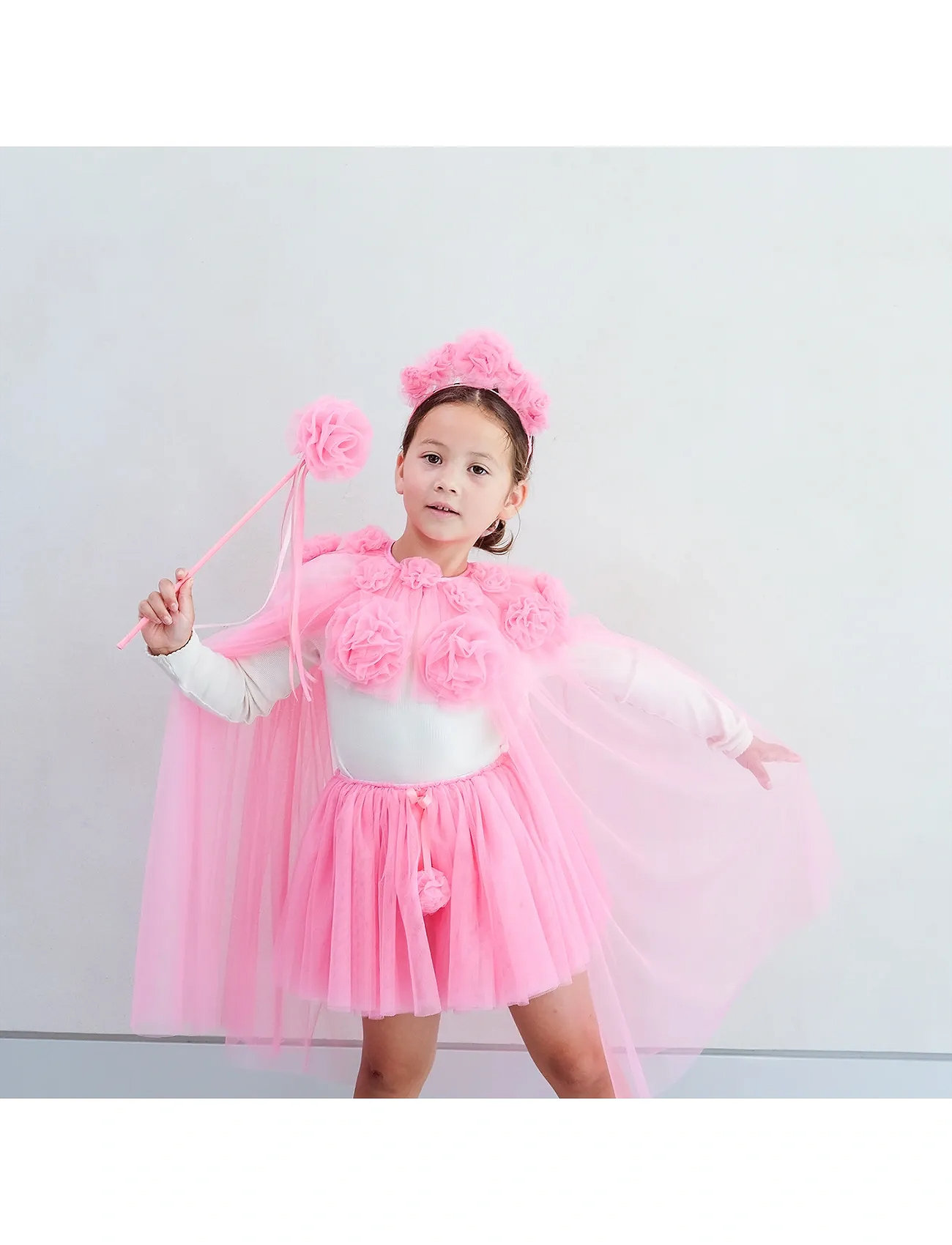 Mimi & Lula Magic Wand - Pink Flower, One Size, Pink, Kostumer & Tilbehør > Tilbehør Til Kostumer, Børn