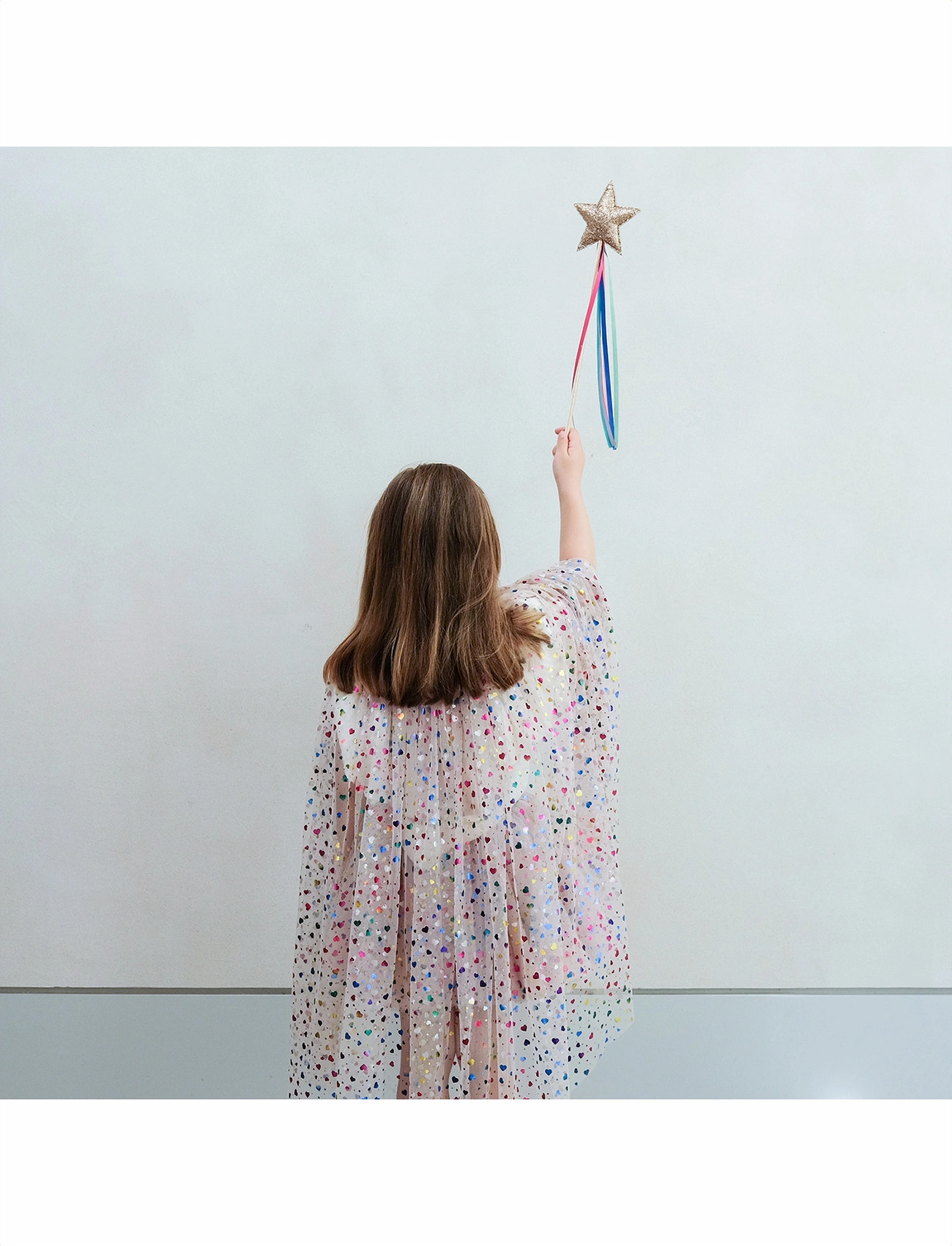Mimi & Lula Magic Wand - Rainbow Star, One Size, Gold, Kostumer & Tilbehør > Tilbehør Til Kostumer, Børn
