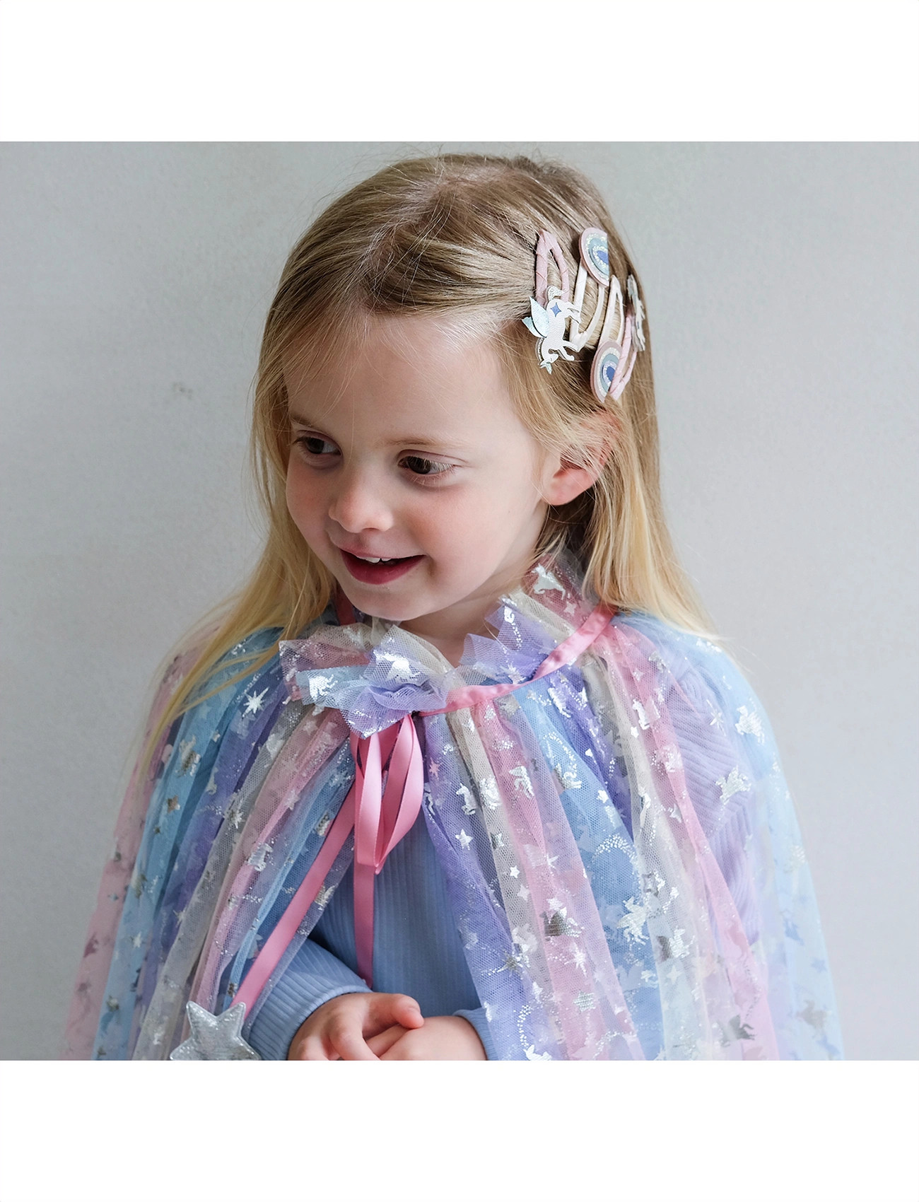 Mimi & Lula Cape - Ombre Unicorn, One Size, Multi/patterned, Kostumer Og Tilbehør > Karakterkostumer, Børn