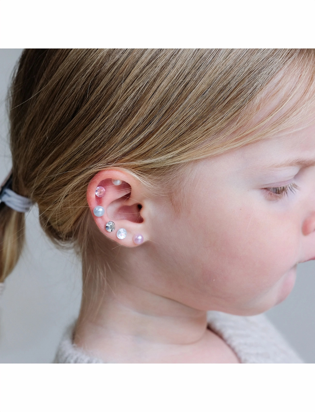 Mimi & Lula Stick-On Earrings 30 Pairs - Pink Gem Earrings, One Size, Multi/patterned, Kids Smykker > Øreringe, Børn