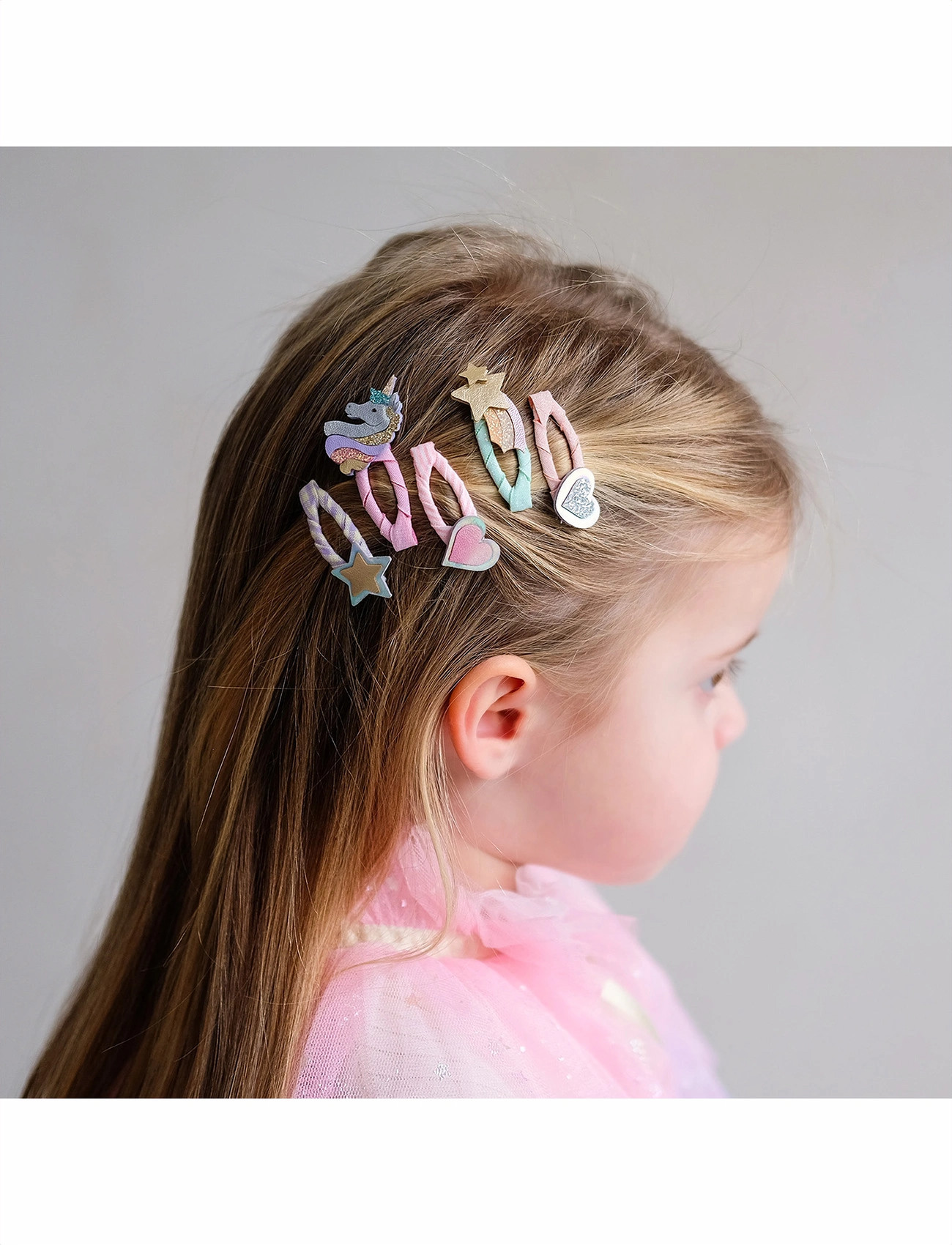 Mimi & Lula 5 Clic Clacs - Mini Dreamy My Little Unicorn, One Size, Multi/patterned, Hårtilbehør > Hårnåle, Børn