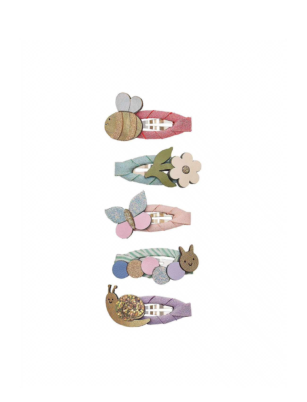 Mimi & Lula 5 Clic Clacs - Mini Beasts Bouquet, One Size, Multi/patterned, Hårtilbehør > Hårnåle, Børn
