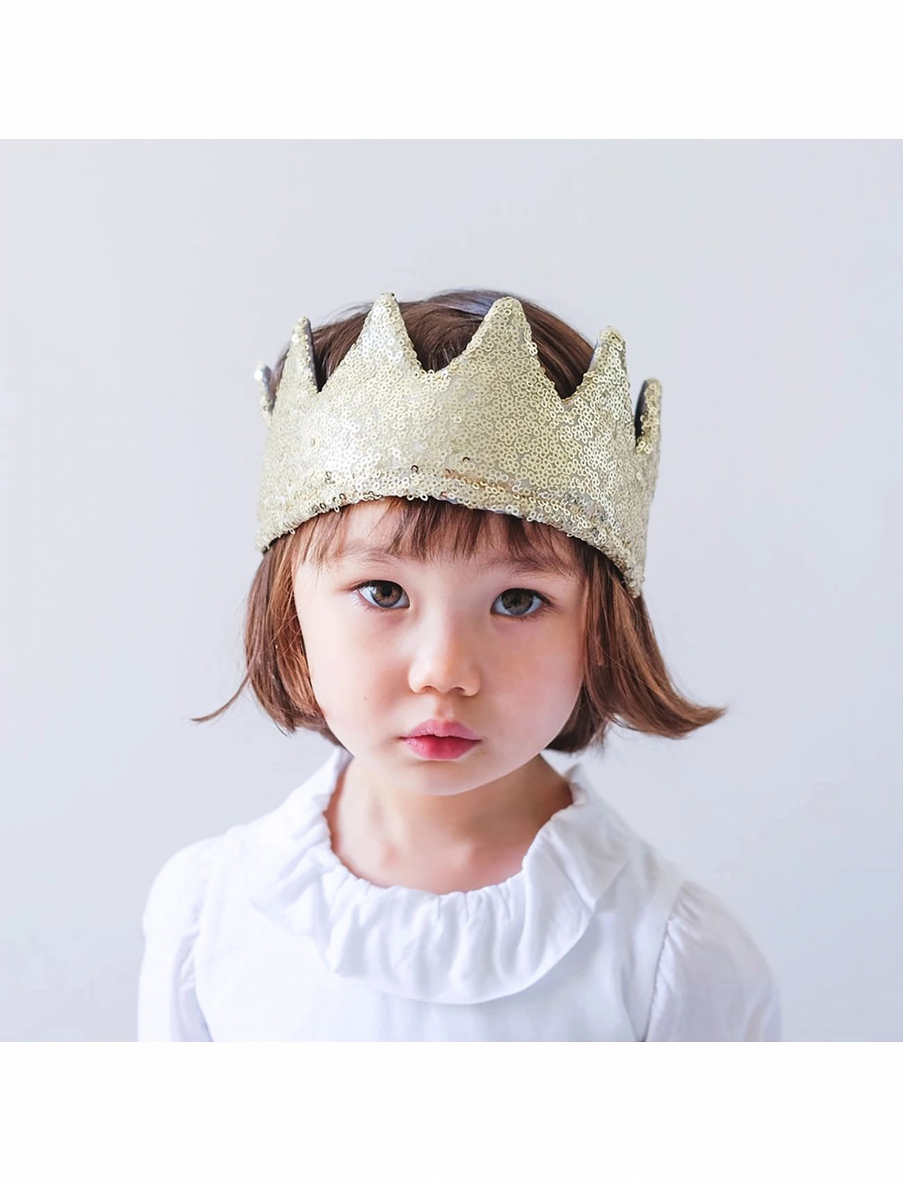 Mimi & Lula Crown - Golden Sequins, One Size, Gold, Kostumer & Tilbehør > Tilbehør Til Kostumer, Børn