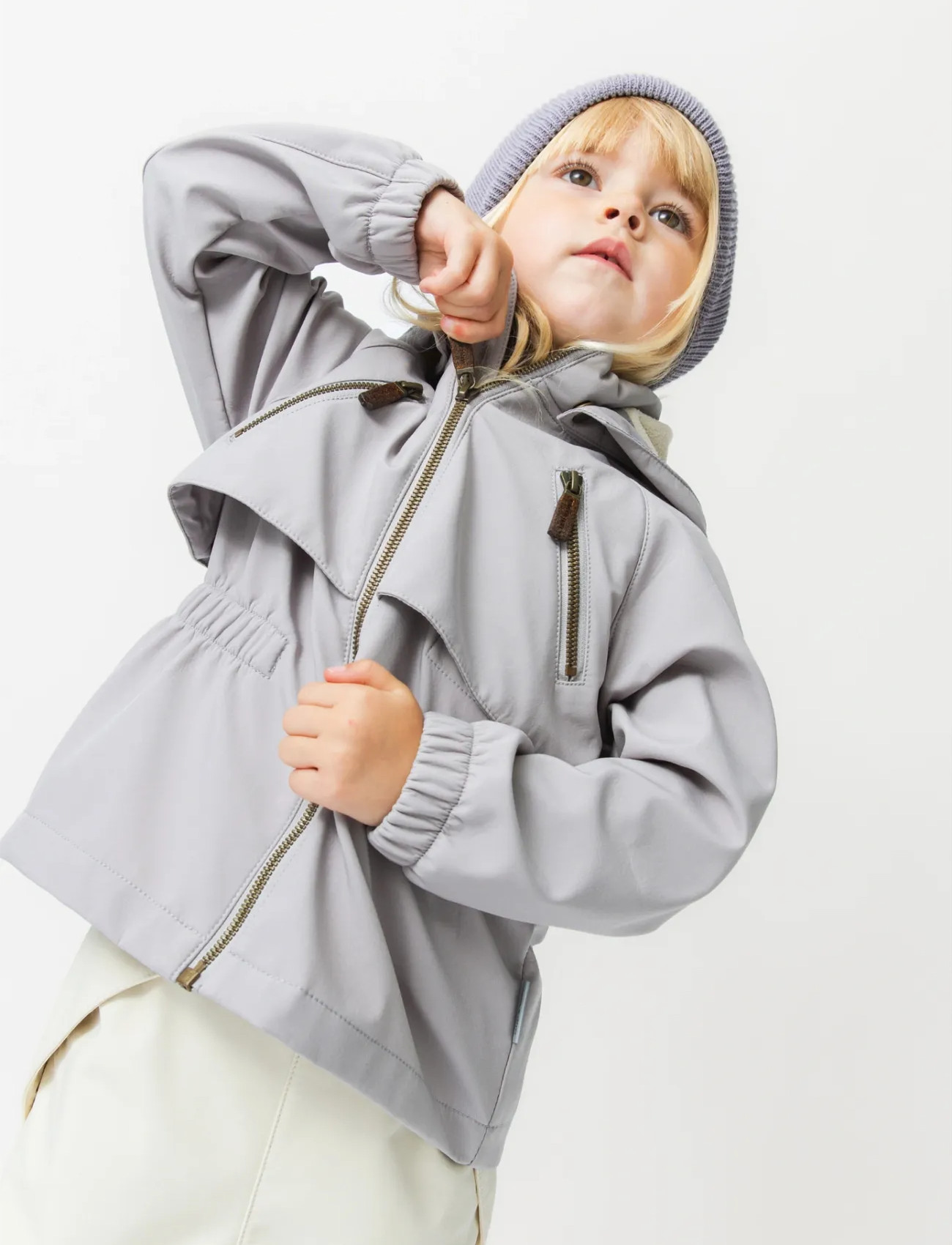 MINI A TURE Matalgea Softshell Jacket. Grs, 12Y/152, Grey, Softshells > Softshell-Jakker, Børn