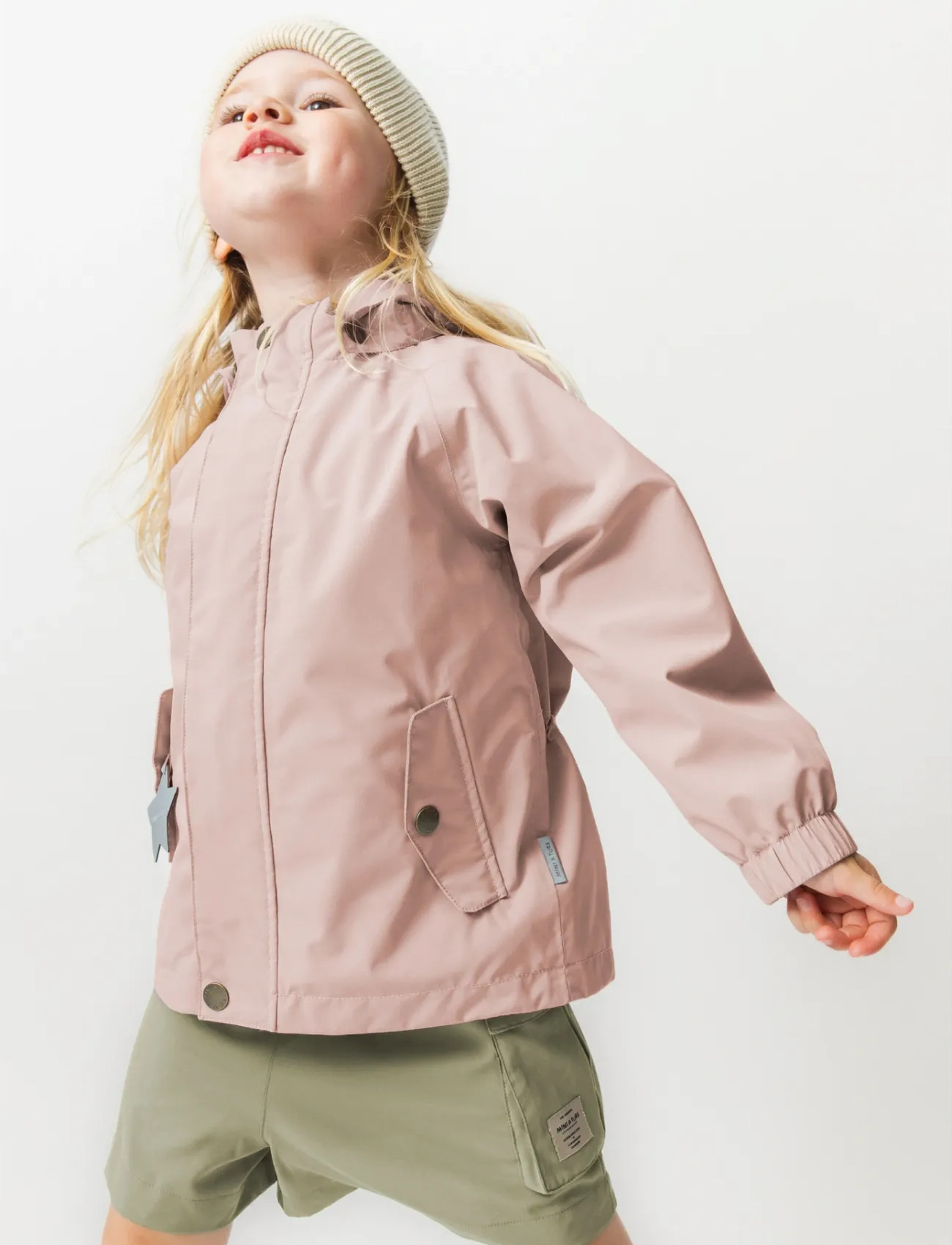 MINI A TURE Matwally Lightweight Tech Jacket. Grs, 4Y/104, Pink, Regntøj > Jakker, Børn