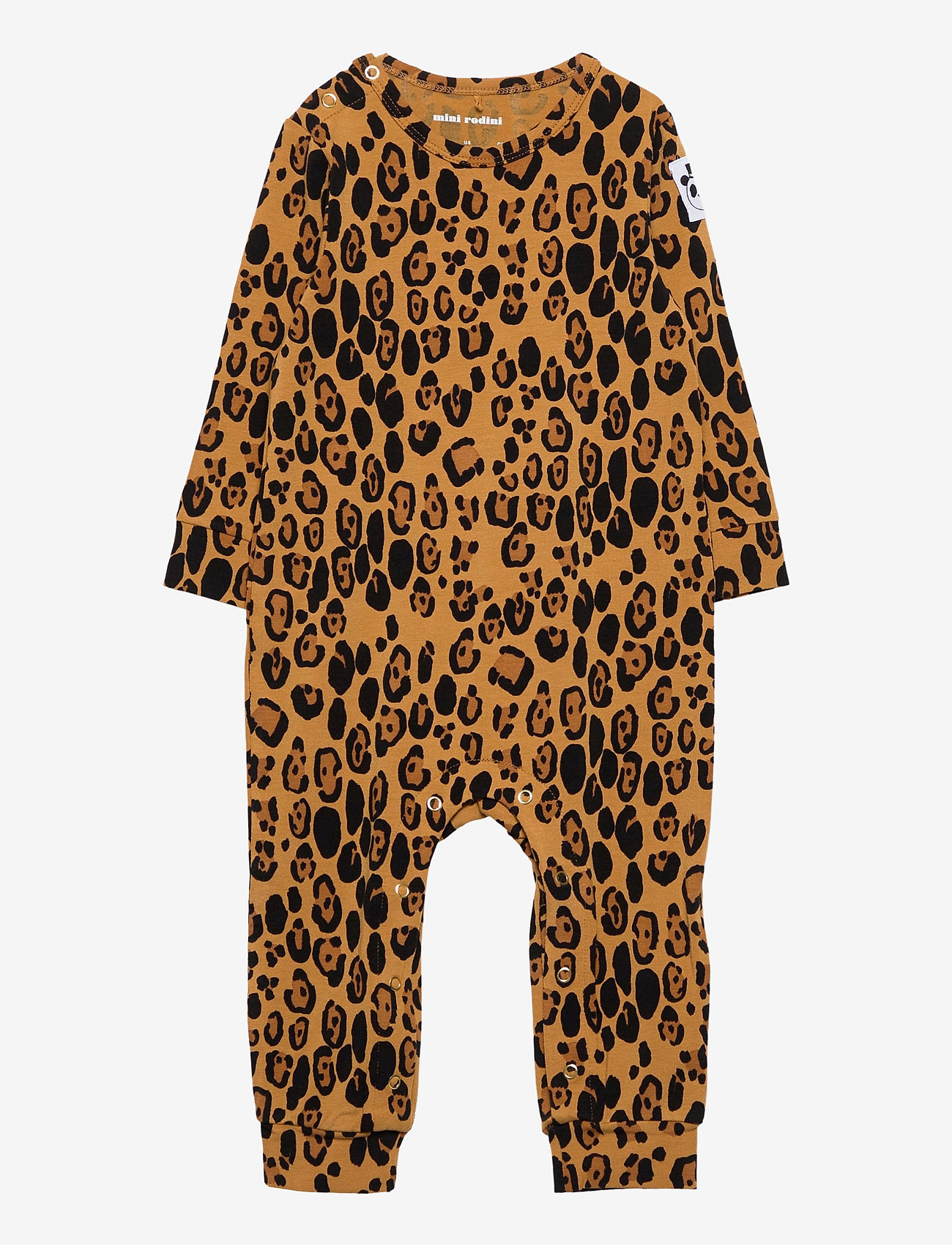 Mini Rodini - Basic leopard jumpsuit baby - langärmelig - beige - 0