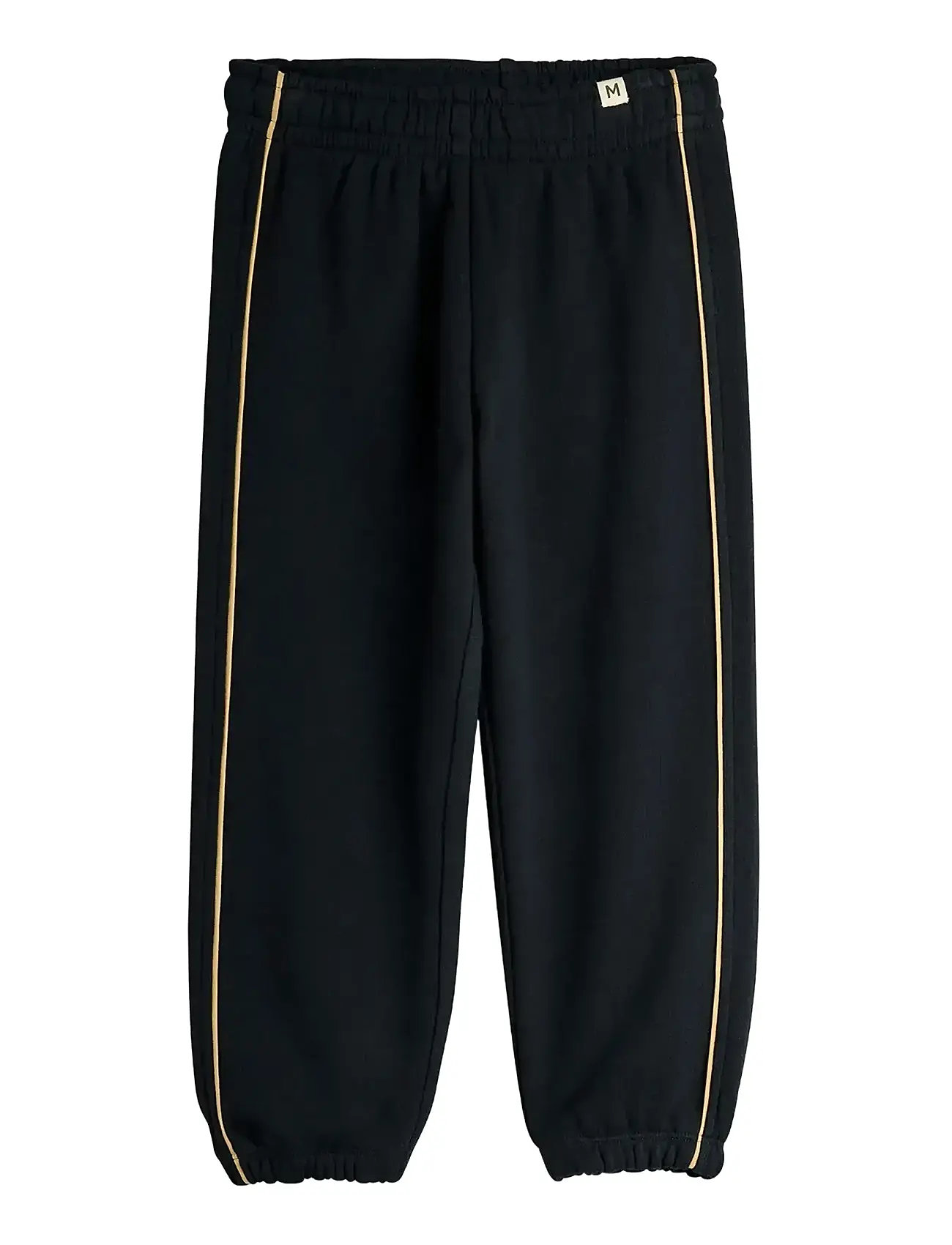 Mini Rodini Plain Piping Sweatpants, 92/98, Black, Underdele > Joggingbukser, Børn