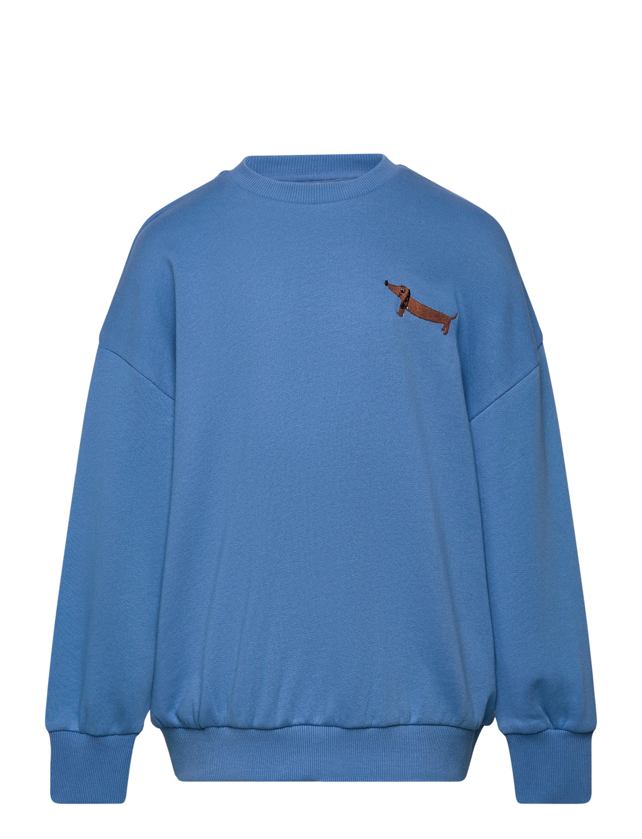 Mini Rodini Dog Emb Sweatshirt, 92/98, Blue, Sweatshirts & Hættetrøjer > Sweatshirts, Børn