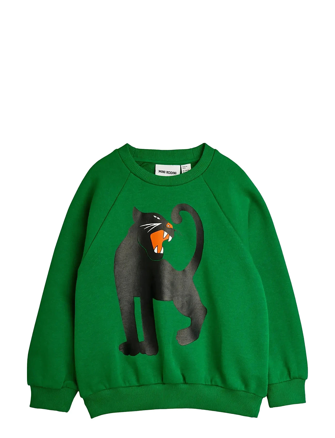 Mini Rodini Panther Sp Sweatshirt, 104/110, Green, Sweatshirts & Hættetrøjer > Sweatshirts, Børn