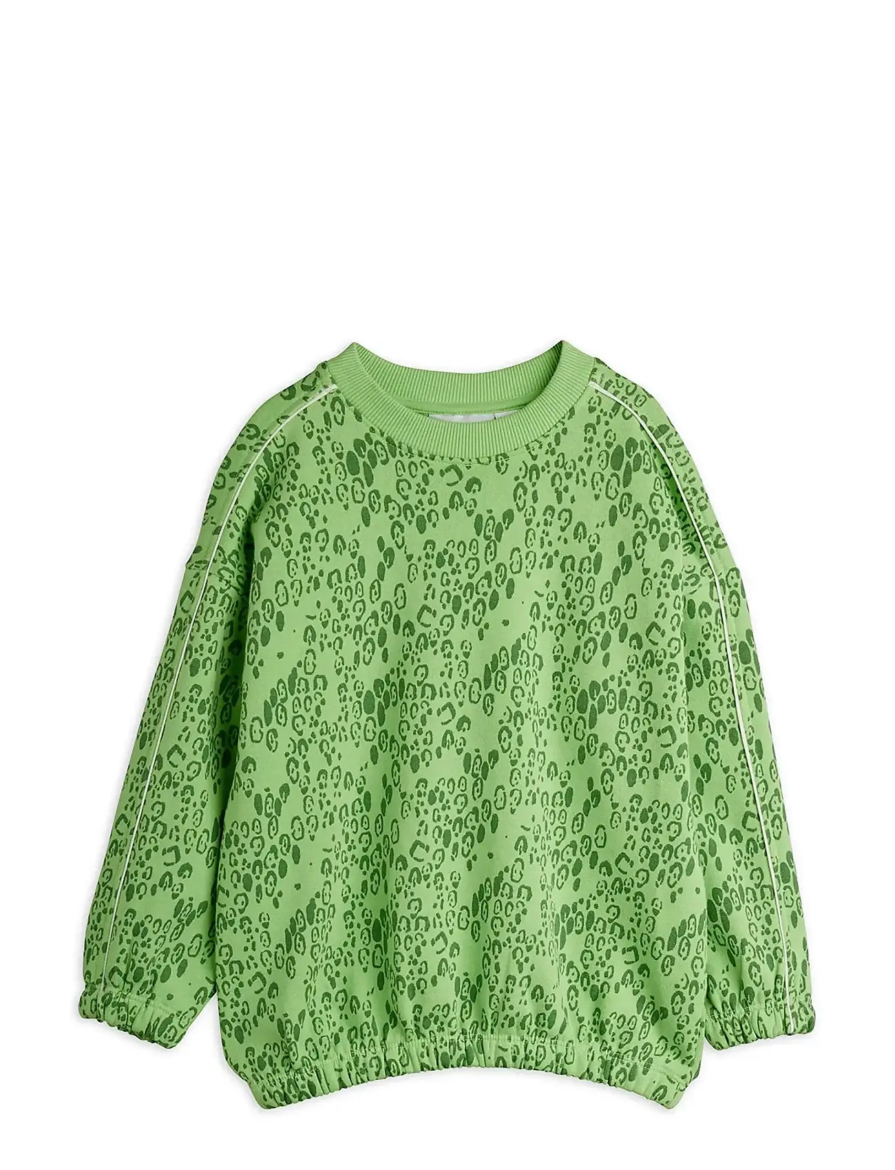 Mini Rodini Mini Leopard Aop Sweatshirt, 104/110, Green, Sweatshirts & Hættetrøjer > Sweatshirts, Børn