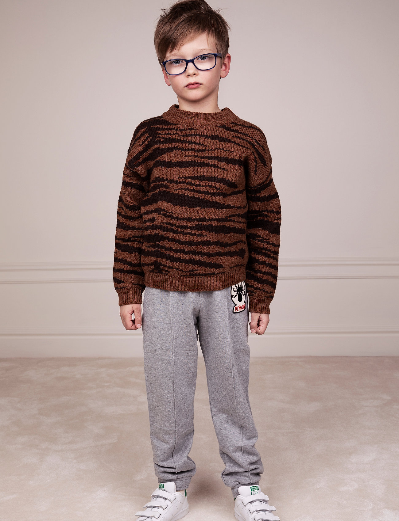 Mini Rodini Tiger Knitted Sweater Tops Boozt Com