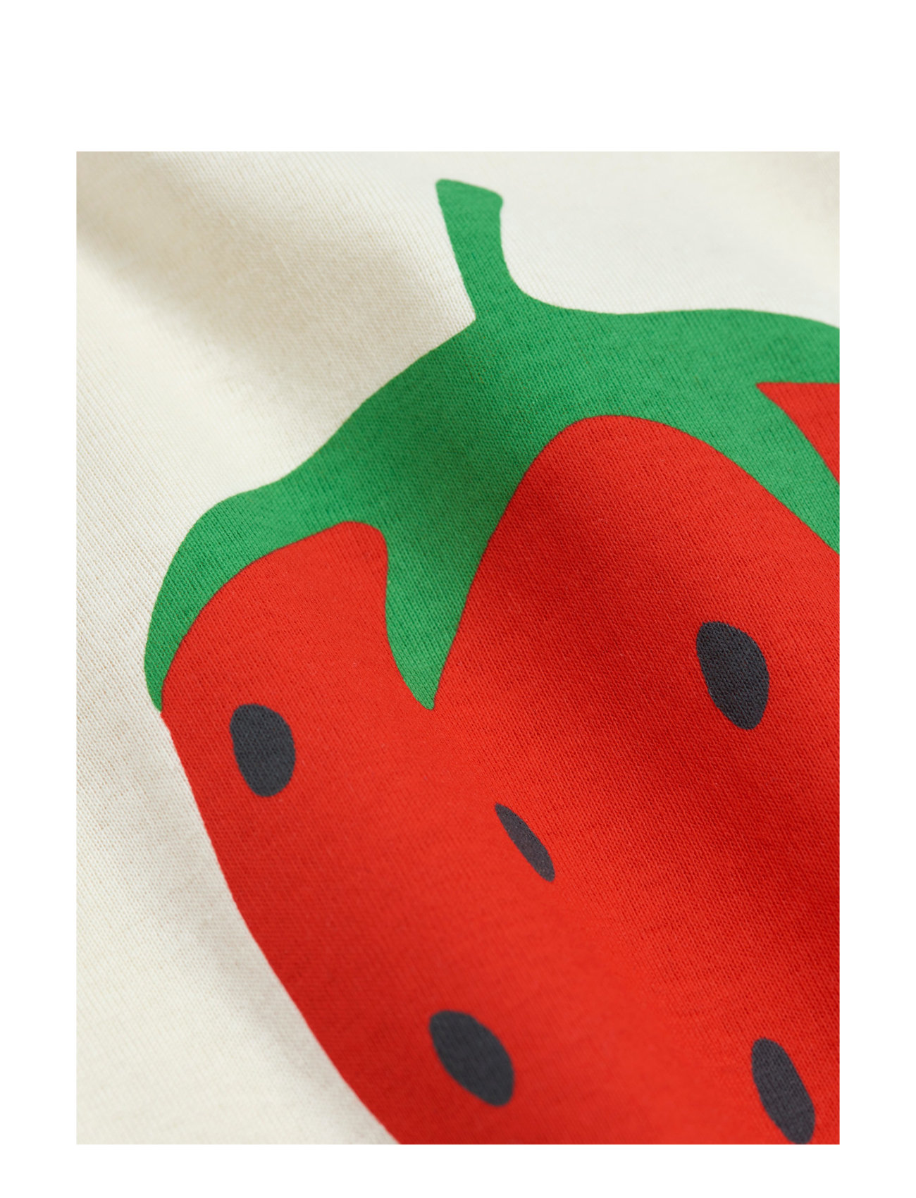 Strawberry Sp Ss Tee T-shirt Creme Mini Rodini