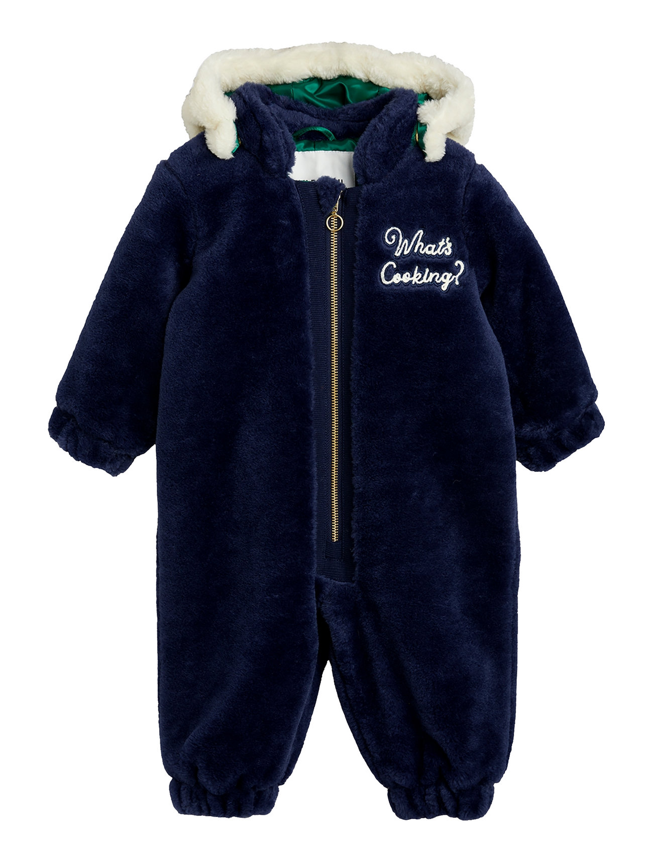What's Cooking Faux Fur Baby Overall Outerwear Coveralls Snow-ski Coveralls & Sets Navy Mini Rodini