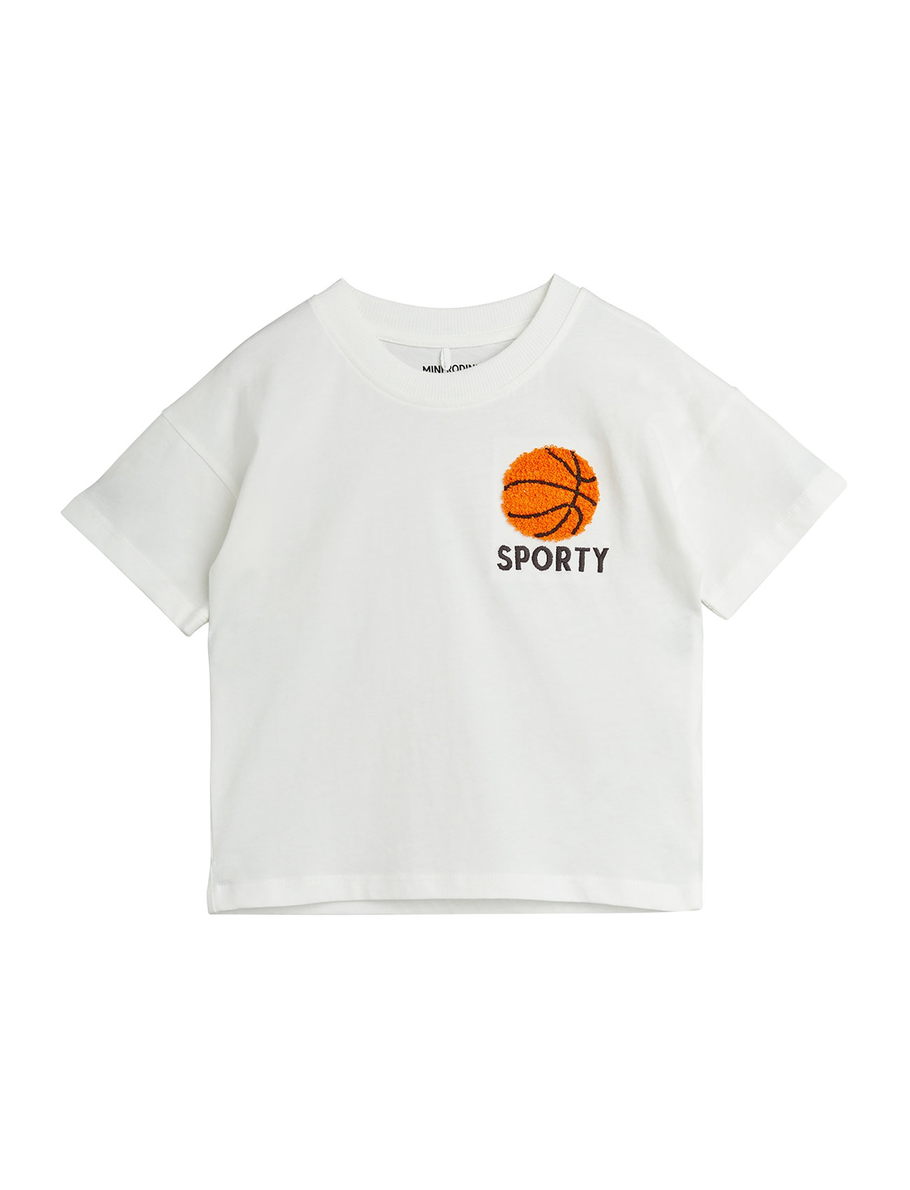 "Mini Rodini" "Basketball Chenille Emb Ss Tee T-shirt White Mini