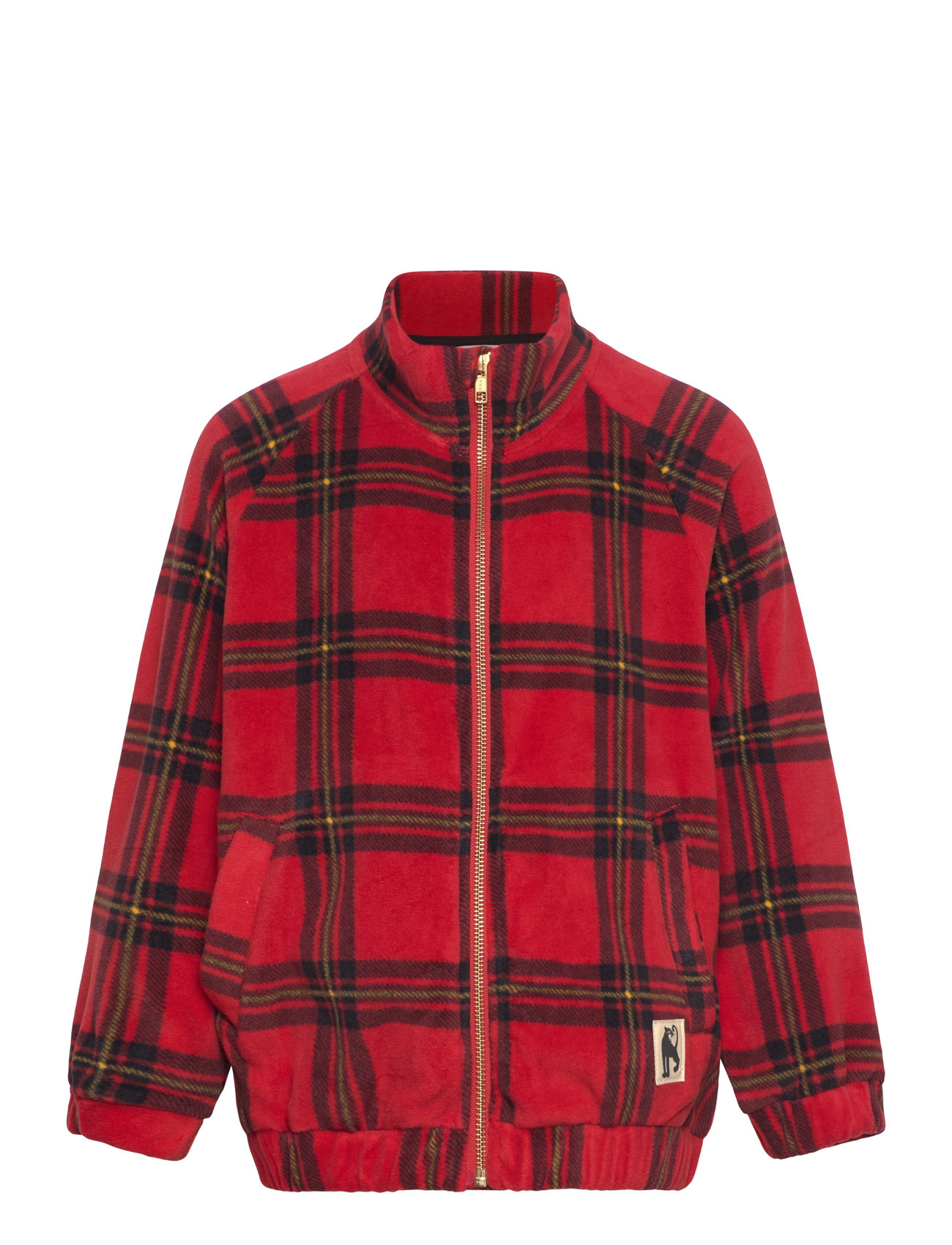 Check Aop Fleece Jacket Red Mini Rodini