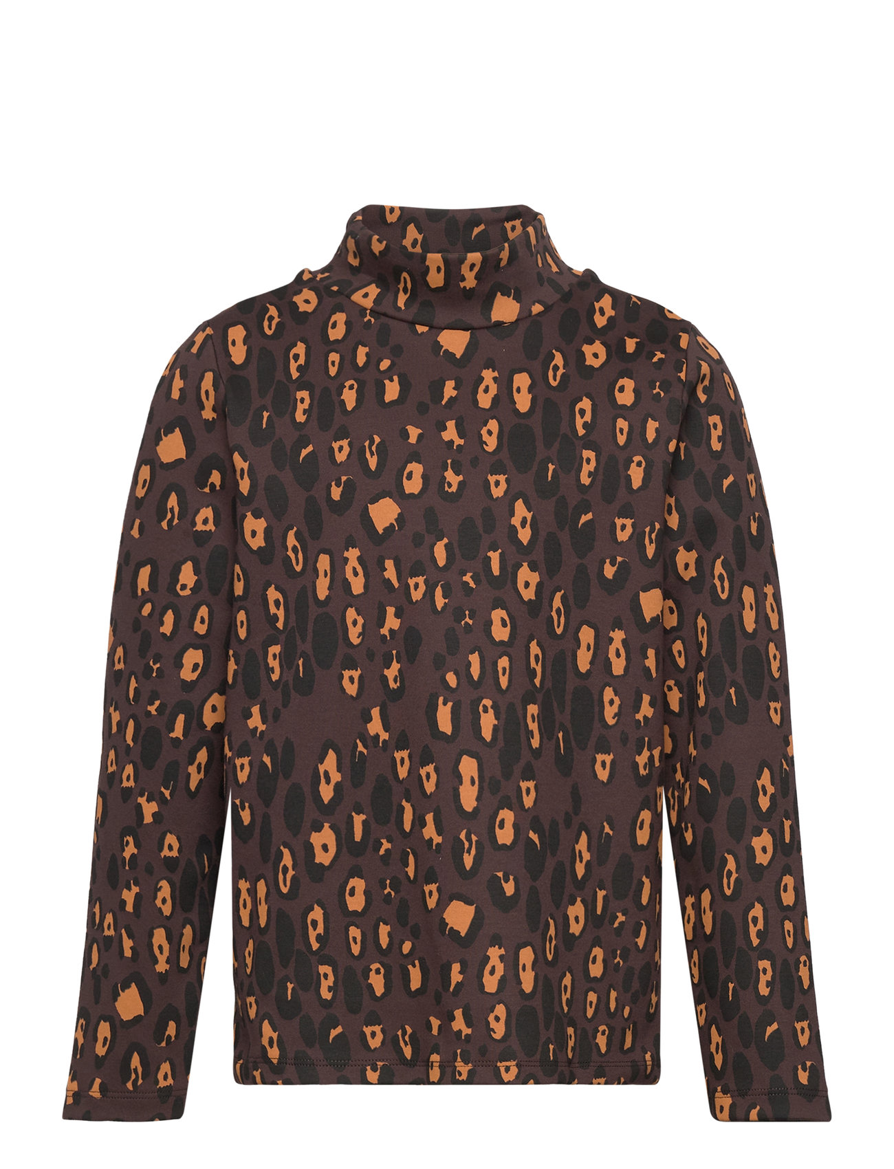 Leopard Aop Brushed Ls Tee Brown Mini Rodini