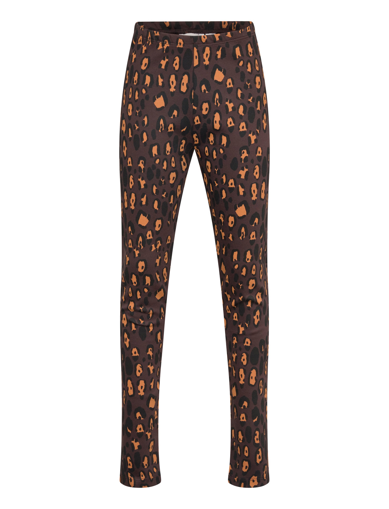 Leopard Aop Brushed Leggings Black Mini Rodini