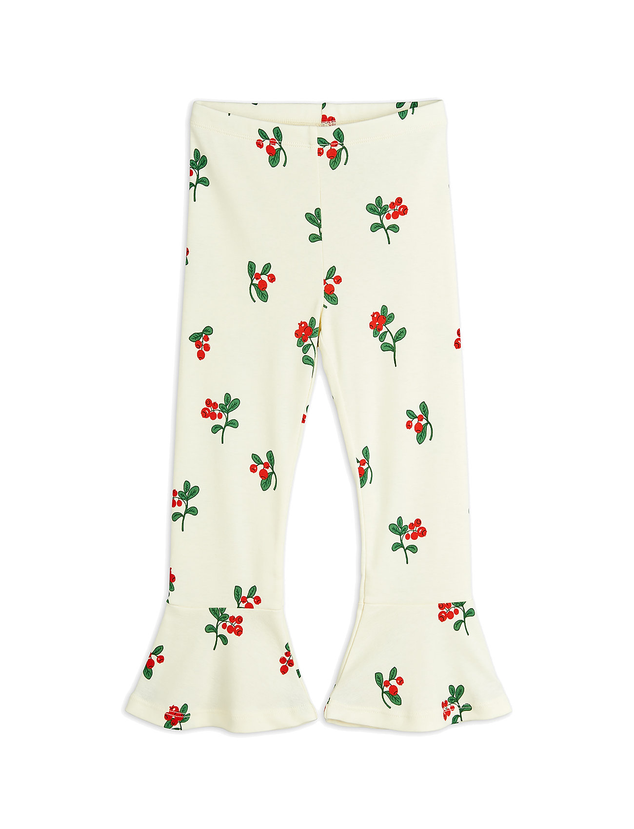 Mini Rodini Lingonberries Aop Flared Trousers Vit