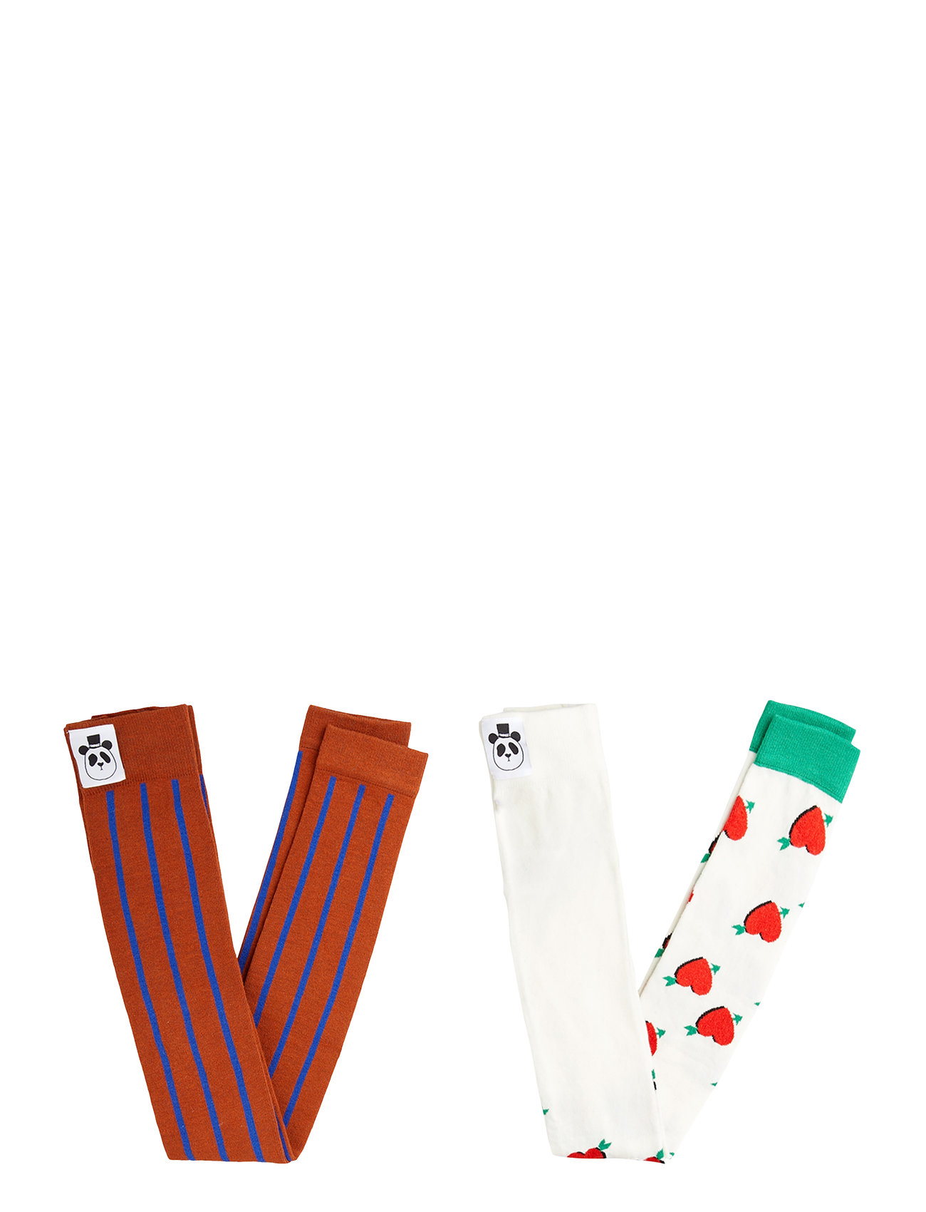 Mini Rodini Arrowed Heart 2-Pack Leggings Multi/patterned