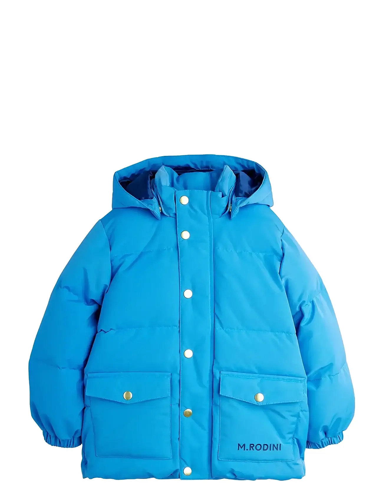 Mini Rodini Solid Heavy Puffer, 128/134, Blue, Jakker Og Frakker > Puffer Og Vatterede, Børn
