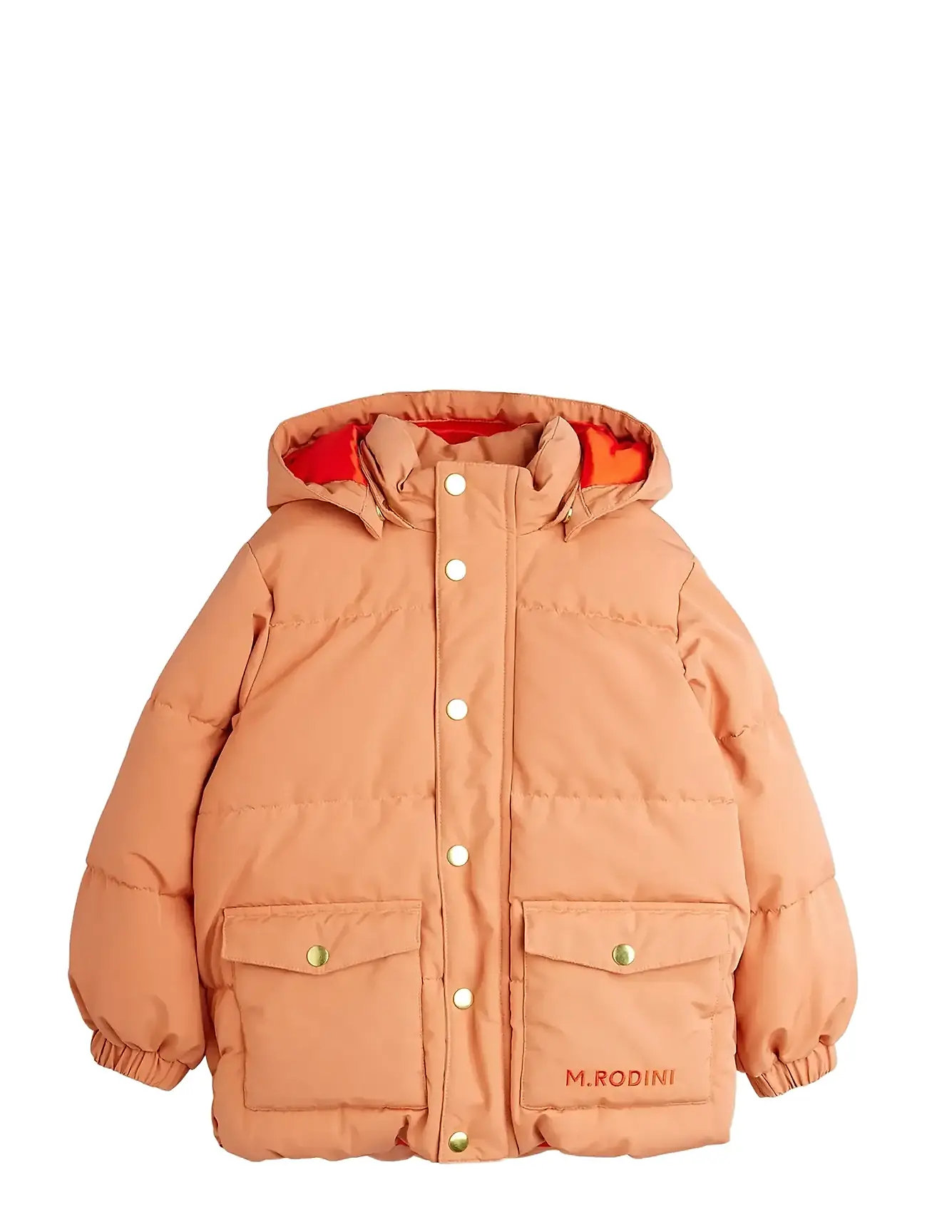 Mini Rodini Solid Heavy Puffer, 92/98, Coral, Jakker Og Frakker > Puffer Og Vatterede, Børn