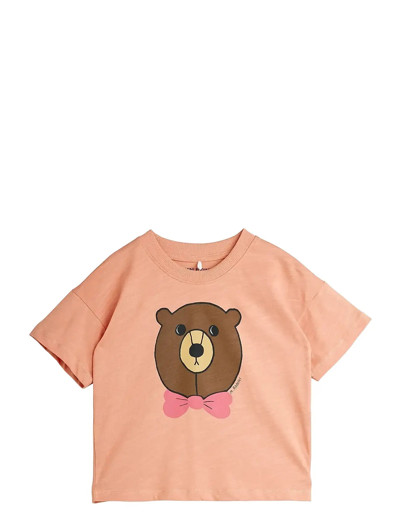 MINI RODINI Bear Sp Ss Tee Coral - 80/86 - Kinder