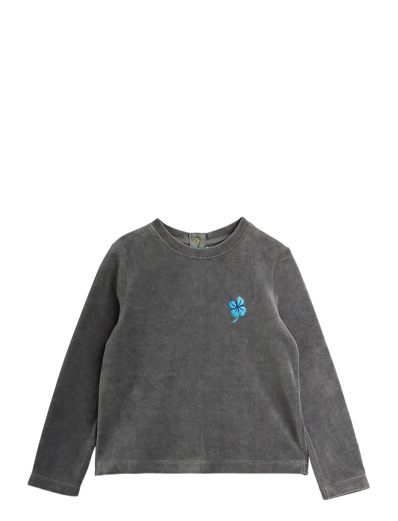 MINI RODINI Clover Emb Velour Oberteil Grau - 104/110 - Kinder