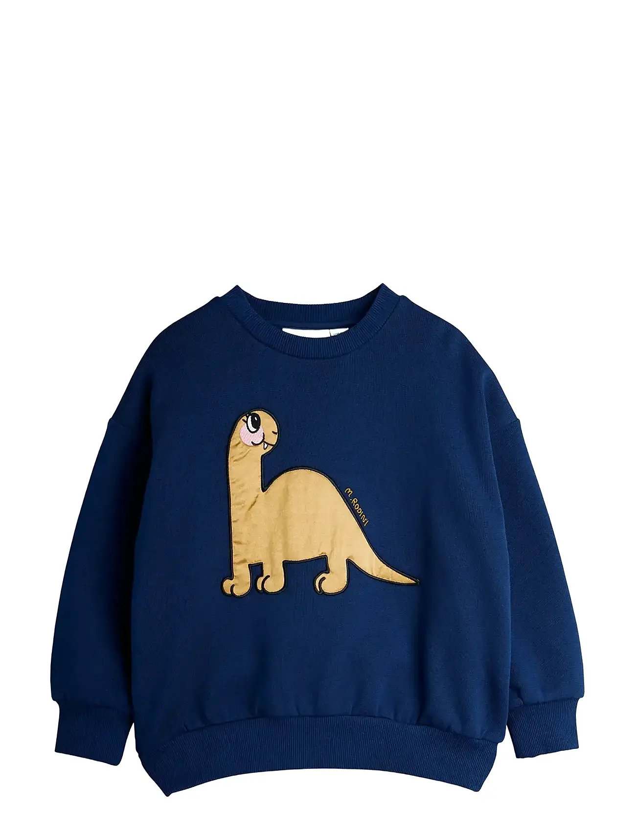 Mini Rodini Dino Application Sweatshirt, 68/74, Navy, Sweatshirts & Hættetrøjer > Sweatshirts, Børn