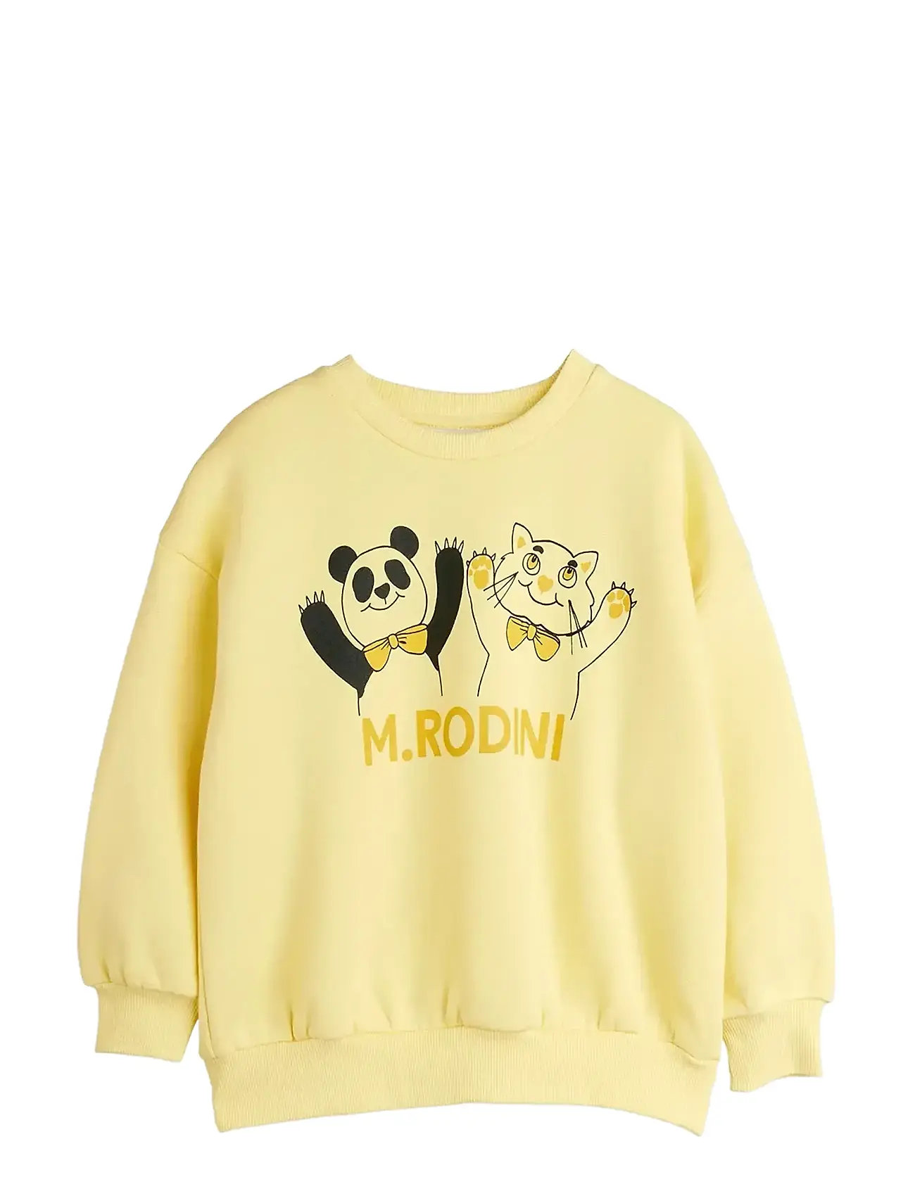 MINI RODINI Panda & Cat Sp Sweatshirt Gelb - 80/86 - Kinder