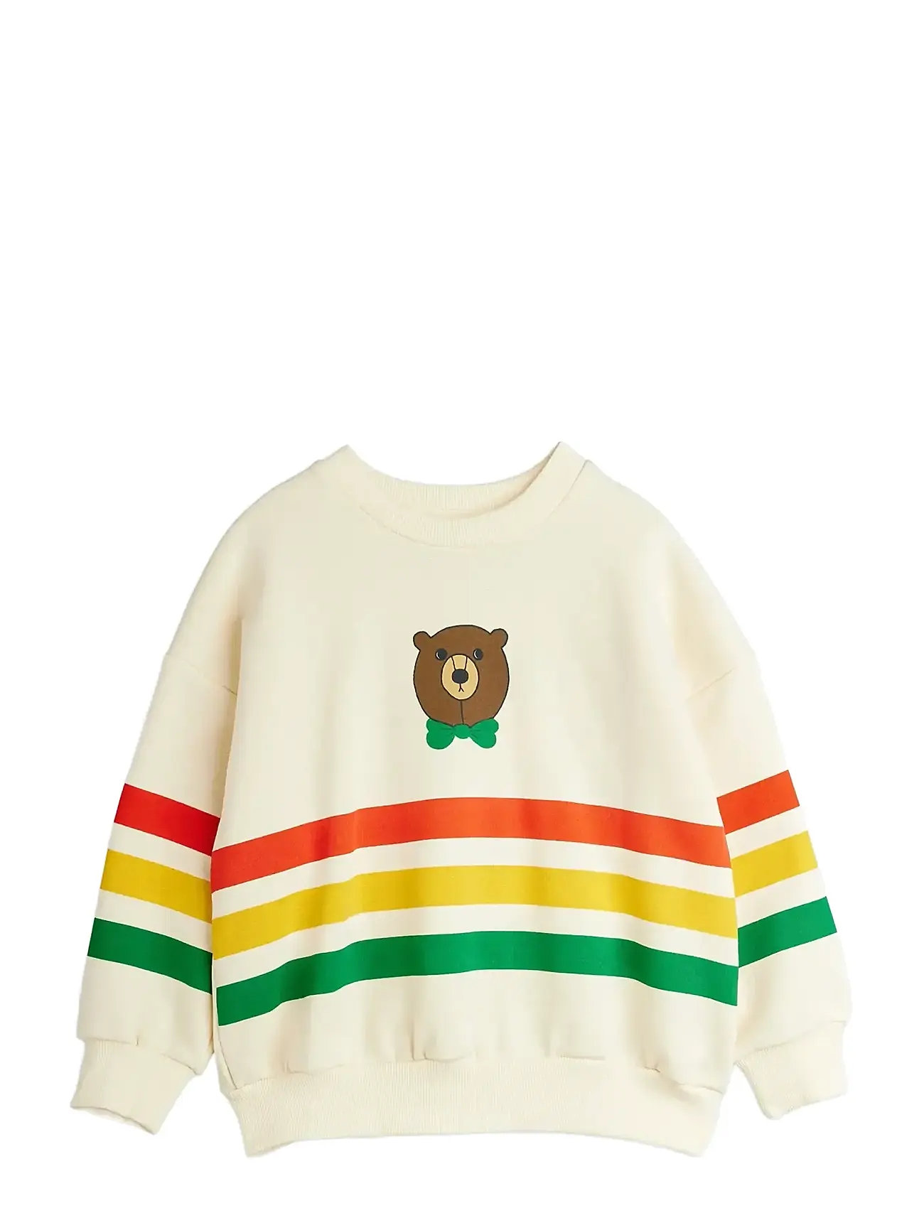 MINI RODINI Bear Stripe Sweatshirt Cream - 80/86 - Kinder