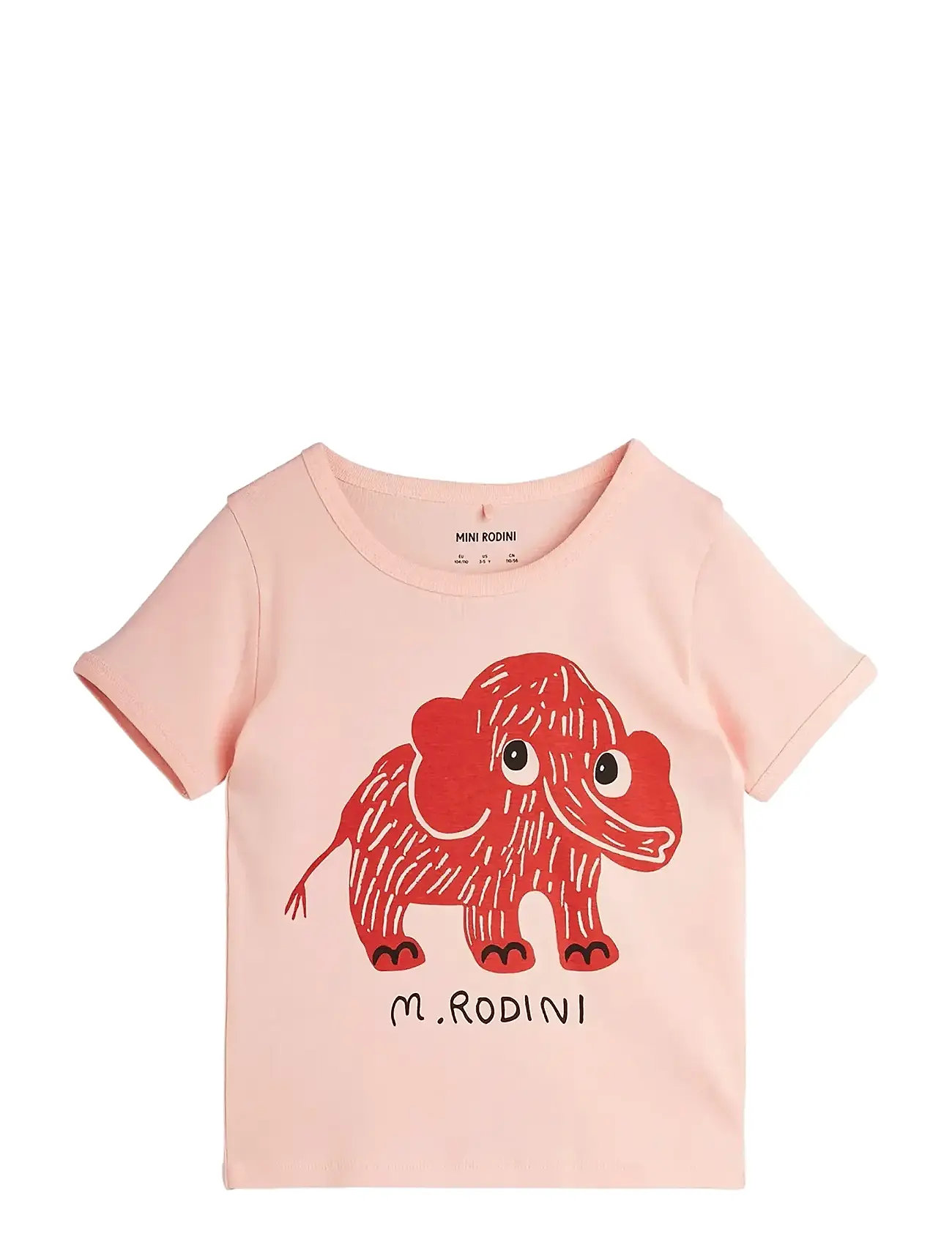Mini Rodini Mammoth Regular Sp Ss Tee, 56/62, Pink, T-Shirts > Kortærmede, Børn