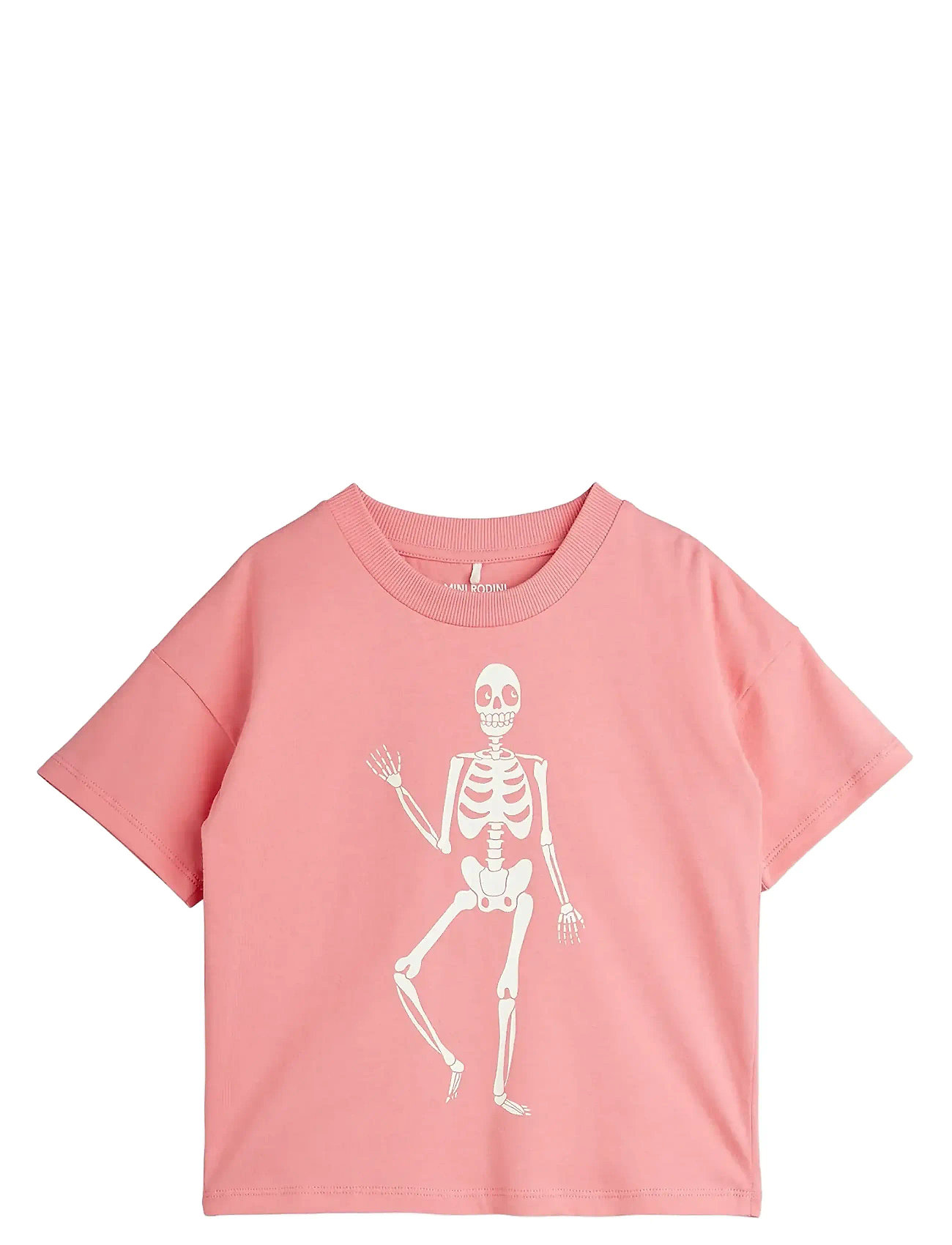 Mini Rodini Skeleton Sp Ss Tee, 128/134, Pink, T-Shirts > Kortærmede, Børn