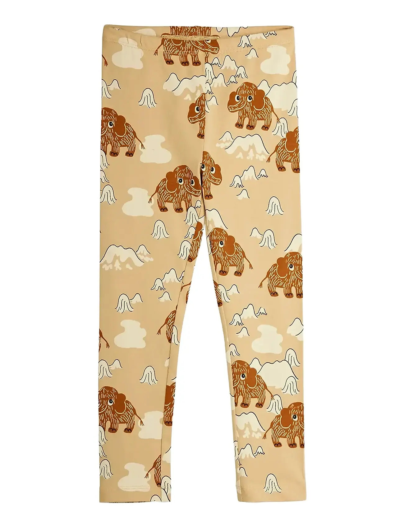 MINI RODINI Mammoth Aop Leggings Beige - 116/122 - Kinder