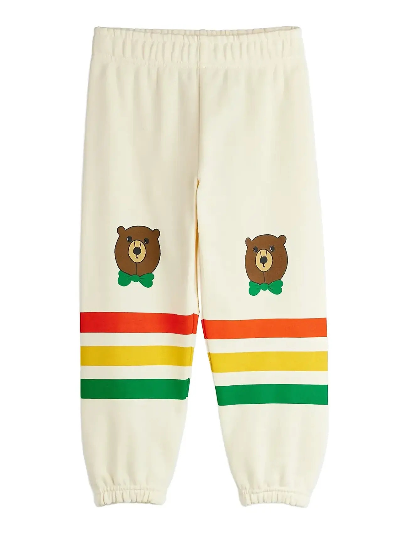 MINI RODINI Bear Stripe Jogginghose Cream - 116/122 - Kinder